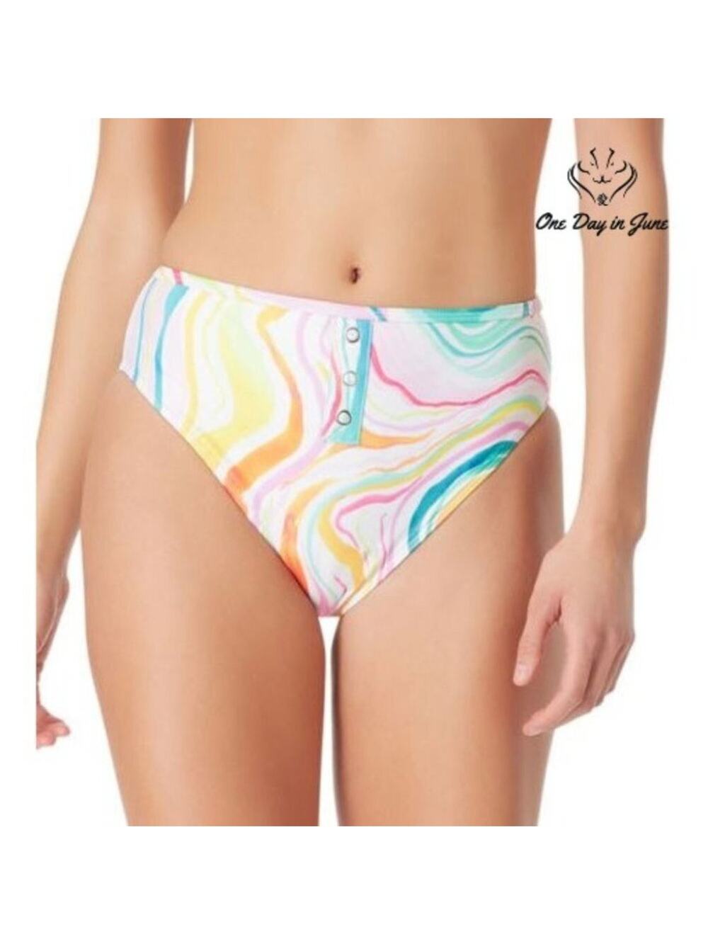 Sugar Beach Tie Dye High Waist Bikini Bottom Size XS